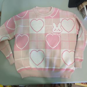 Cute rabbit kawaii sweater small Japanese pink